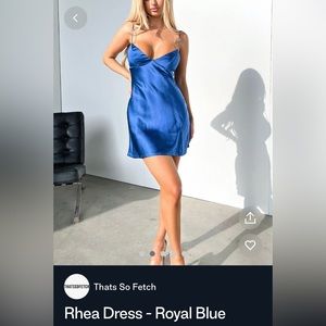 That’s so Fetch, Royal Blue Satin Dress- Size US2